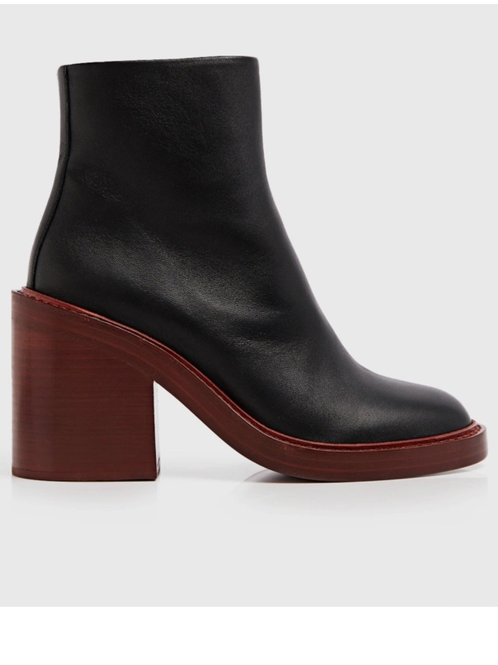 Chloe Black Leather May Calfskin Ankle Boots